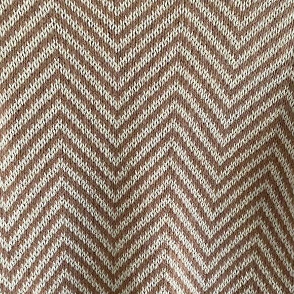 Ganni Tan Chevron Crew Neck Wool Sweater - Picture 7 of 7